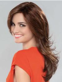 Hand-Tied 18" Brown Remy Wig Long Layered Style