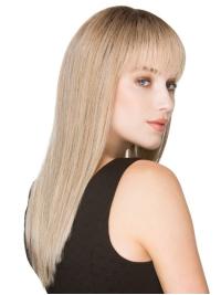Long 20" Human Hair Wigs with Bangs – Easy to Wear