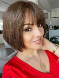 Brown Bob Fashion Hand-Tied Human Hair Wigs