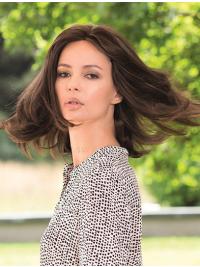 Wavy Shoulder-Length Human Lace Front Wigs 14"