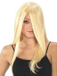 Blonde Full Lace Wig with Bangs Long Human Hair