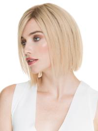 Ideal Blonde Human Hair Wig Straight for a Polished Look