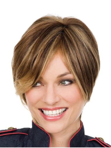 8" Short Beautiful Women Wig - Straight Human Hair