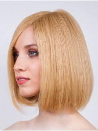Blonde Bob Wig 12" Short Lace Human Hair for Women