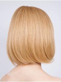 Blonde Bob Wig 12" Short Lace Human Hair for Women