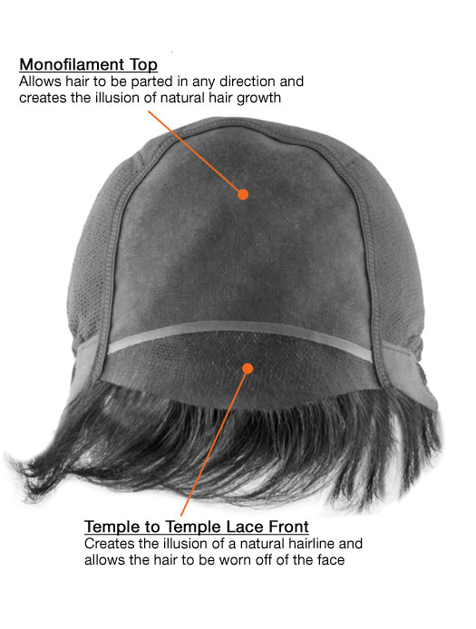 100% Hand-Tied Straight Toupee for Men Soft and Natural