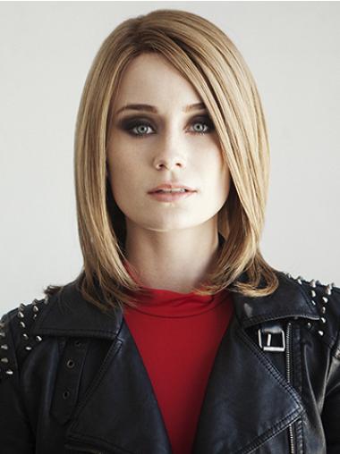 Cancer Patient Wigs Blonde Straight Long Real Human Hair