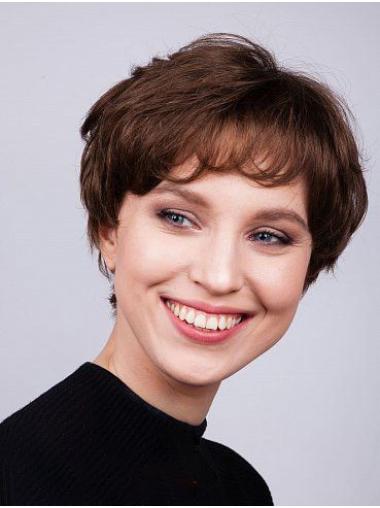 Women’s Short Boycut Wig Wavy Remy Human Hair