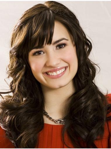 Women's Realistic Long Remy Human Hair Wigs Capless