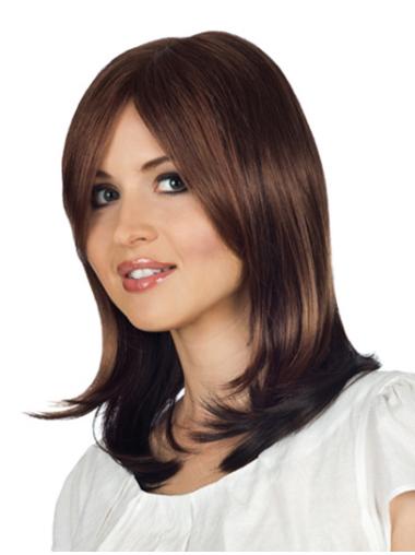 14" Brown Wig Shoulder Length, Top Quality Human Hair