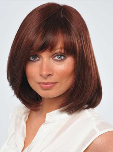 Affordable Red Remy Human Hair Wig Short Bob Style