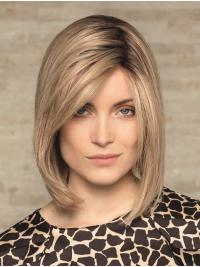 Bob Wig 12" Straight Cut, Real Hair for Ladies