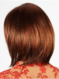 Hand-Tied 14" Auburn Bob Remy Hair Wigs UK