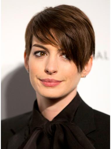 Boycut Wig Affordable Dark Brown Human Hair