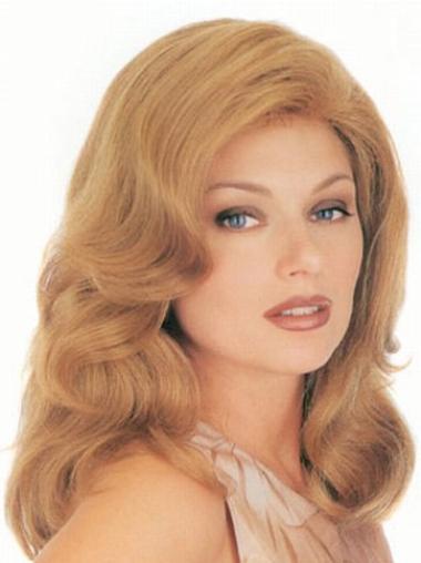 16" Long Layered Wavy 100% Human Hair Wigs