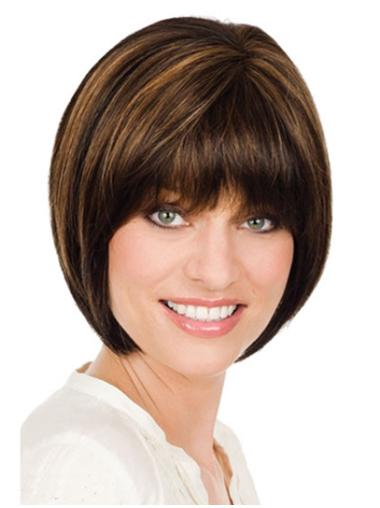 Trendy Straight Short Bob Human Hair Wig Stylish & Natural