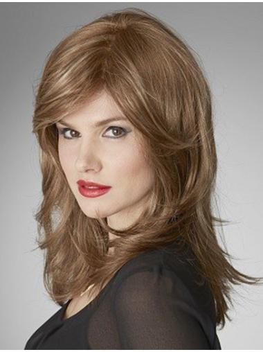 Affordable Long Wavy Human Hair Wig Shoulder Length