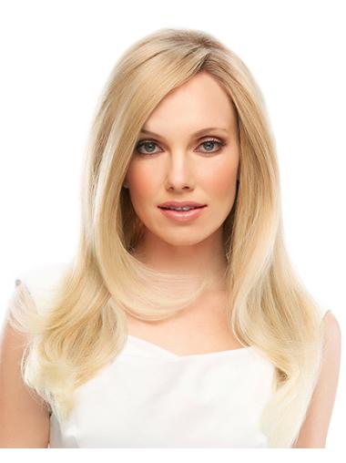 Best Blonde Layered Straight Wig Human Hair Front Lace