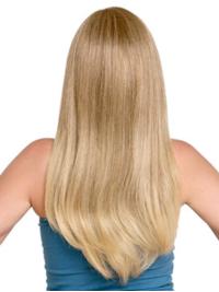 Natural Style Blonde Wig 23" Long Human Hair For Women