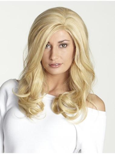 18" Blonde Long Wig Durable Synthetic Hair For Women