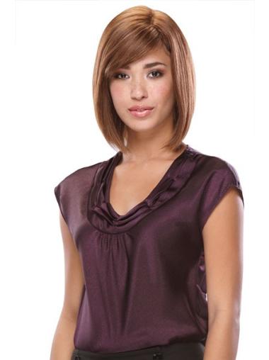 Straight Auburn Lace Women Wig 11" Human Hair Style