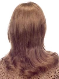 Brown Remy Human Hair Wig Long Layered Cut for Women