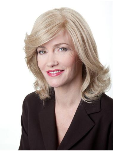 Monofilament Blonde Layered Trendy Human Hair Wigs