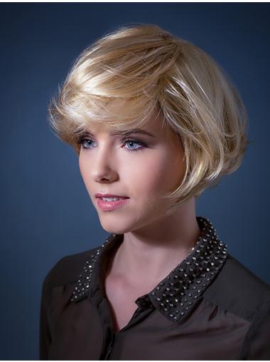 Short Human Hair Wigs 8" Wavy Exquisite Style