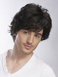 Short Natural Hair Wigs for Men, Remy Human Hair