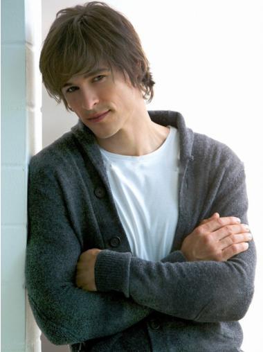 Realistic Short Wig for Men Straight Hair No Bangs