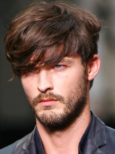 Men’s Brown Wig Remy Human Hair, Exquisite & Natural
