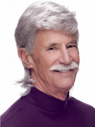 Men's Short Straight Real Hair Wig Comfortable to Wear