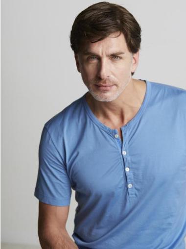 Men’s Synthetic Wig - 6 Inch Straight Wig For Male
