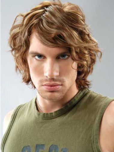 Men’s Curly Wig - 10 Inch Brown Remy Human Hair