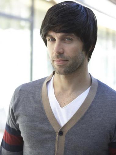Great Short Black Remy Human Hair Wig for Men