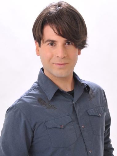 Straight 8" Lace Front Remy Human Hair Wig for Men