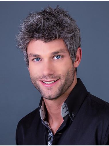 Straight Cropped Synthetic Fashion Wig for Men