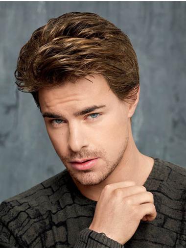 Blonde Synthetic Men’s Wig Cropped Straight Hair