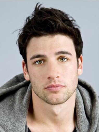 Black Human Hair Wig for Men 4" Cropped Cut Sale