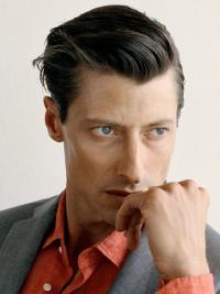 Synthetic Wig for Men 4" Cropped Black Mono Style