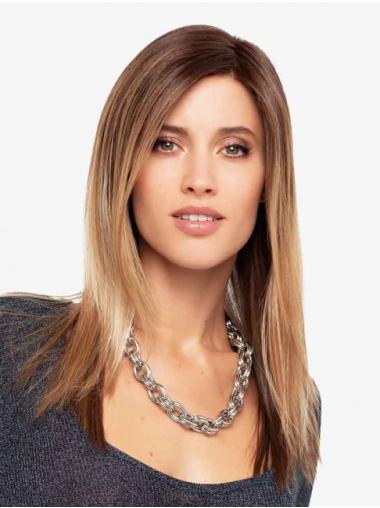 Long Straight Brown Wig Lace Front Synthetic Style