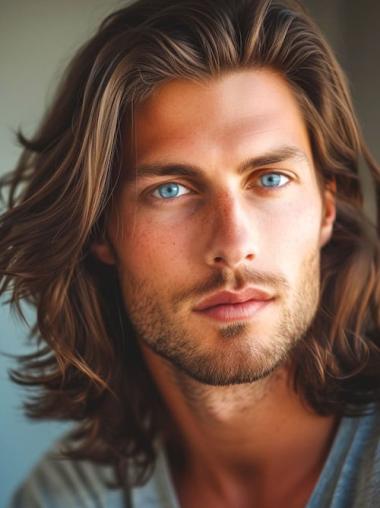 14 Inch Best Synthetic Fashion Wig for Men No Bangs