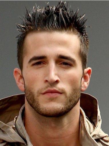 Men Brown Boycut Straight Design for Cancer Patients