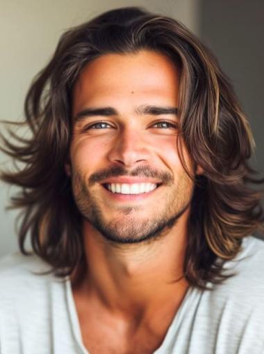 Men's Premium 12" Remy Human Hair Wigs