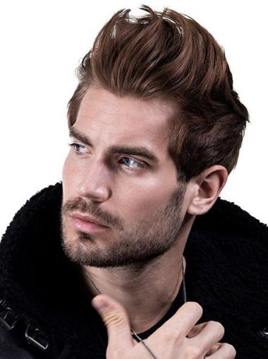 Remy Human Hair Wig for Men Straight Boycuts