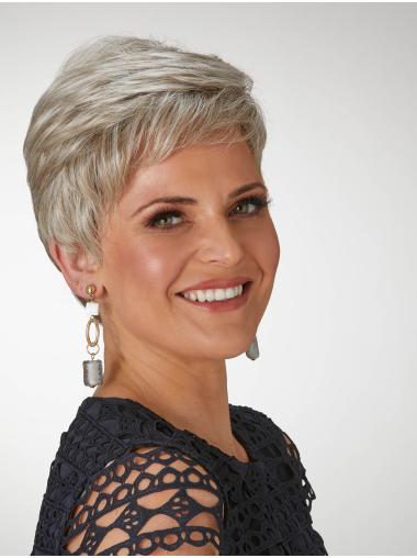 Women Straight Synthetic Cropped Wigs Lace Front