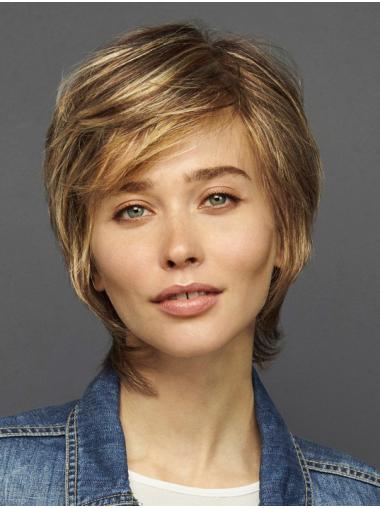 Affordable Synthetic Blonde Straight Boycut Short Wig