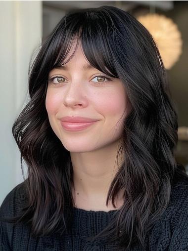 Black Synthetic Lace Front Wig 14" Shoulder Length