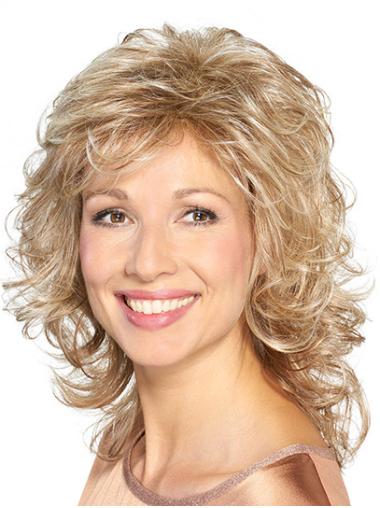 Shoulder Length Synthetic Layered Wig Medium Length