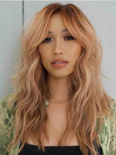 Long Hair Monofilament Wig 16" Layered Wavy Style